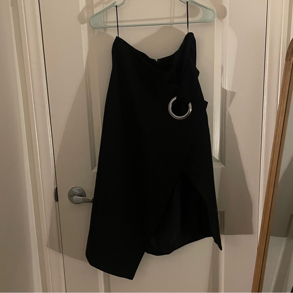 C/MEO Collective Black Pencil Skirt with Silver Crescent Detail - Picture 5 of 5